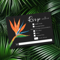 Oiseau tropical du Paradis Mariage botanique