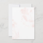 Cartons Réponse Oiseaux romantiques Mariage floral rose (Dos)