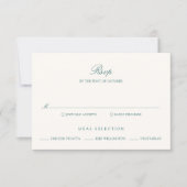 Cartons Réponse Old Money Teal Classic Wedding (Devant)
