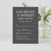 Cartons Réponse Old School Rustic Chalkboard Mariage campagnard RS (Debout devant)