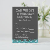 Cartons Réponse Old School Rustic Chalkboard Mariage campagnard RS (Debout devant)