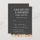 Cartons Réponse Old School Rustic Chalkboard Mariage campagnard RS (Devant / Derrière)