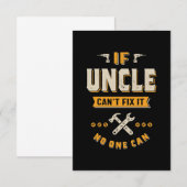 Cartons Réponse Oncle ne peut pas le réparer (Devant / Derrière)