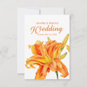 Cartons Réponse Options de repas de jour orange mariage