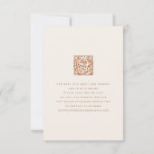 Cartons Réponse Options de repas floraux bohémiens en terre cuite  (Dos)