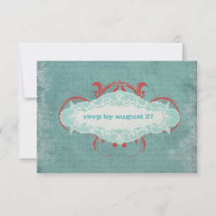 Cartons Réponse Or "âgé" de tentation du rouge   de turquoise de