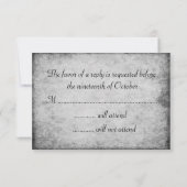 Cartons Réponse Or brulé sur Mariage gris antique (Dos)