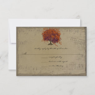 Cartons Réponse Or Plume Feuille Arbre Coeur Orange Foncé Doré Mus