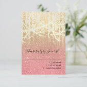 Cartons Réponse Or rose bat mitzvah extra brillant (Debout devant)