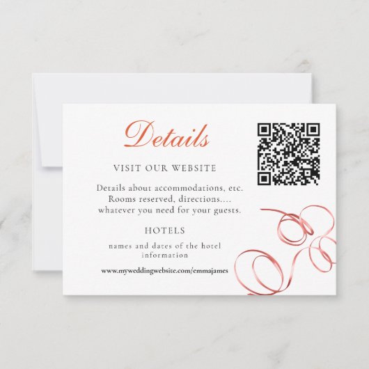 Cartons Réponse Orange and Pink Rose Détails Hébergement (Devant)