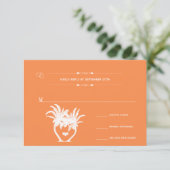 Cartons Réponse Orange Beach Palm Tree Destination Chalboard (Debout devant)