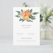 Cartons Réponse Orange Blossoms Citrus Botanical Wedding (Debout devant)