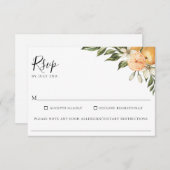 Cartons Réponse Orange Grove Citrus Mariage Allergie alimentaire R (Devant / Derrière)