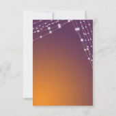 Cartons Réponse Orange Plum Ombre & Lumineuses Chaînes Mariage RSV (Dos)