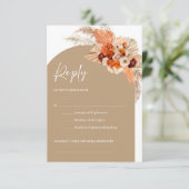 Cartons Réponse Oranger brûlé fleurs tropicales terre cuite arche  (Debout devant)