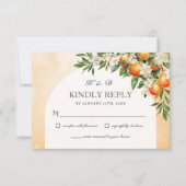 Cartons Réponse Oranges Agrumes Fruits Verdure Verger Mariage (Devant)