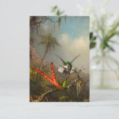 Cartons Réponse Orchidée avec deux colibris Heade (Debout devant)