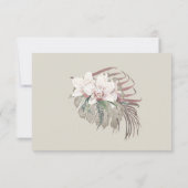 Cartons Réponse Orchidée blanche lunatique Floral tropical bordeau (Dos)