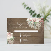 Cartons Réponse Orchidée blanche rustique Tropical Floral Feuillag (Debout devant)