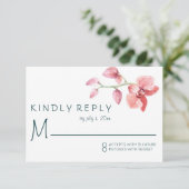 Cartons Réponse Orchidée Mariage tropicale (Debout devant)