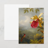 Cartons Réponse Orchidées et colibri Heade (Devant / Derrière)