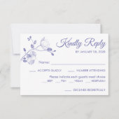 Cartons Réponse Orchidées florales modernes élégant choix de repas (Devant)