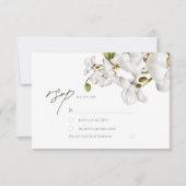 Cartons Réponse Orchids Frame Elegant Tropical Wedding (Devant)