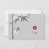 Cartons Réponse Oriental Asiatique Bambou Tree Simple Mariage chin (Devant)