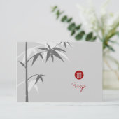 Cartons Réponse Oriental Asiatique Bambou Tree Simple Mariage chin (Debout devant)
