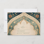 Cartons Réponse Ornate Elegant Floral Mariage islamique (Devant)