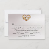 Cartons Réponse Ornate Frame & Heart - Purple/Gold (Dos)