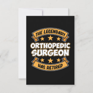 Cartons Réponse Orthopedic Surgeon Retirement Surgery Medical