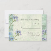 Cartons Réponse Oubliez-moi pas Fleurs Printemps Mariage Répondre  (Dos)