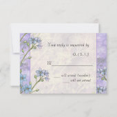 Cartons Réponse Oubliez-moi pas Fleurs Printemps Mariage Répondre (Dos)