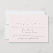 Cartons Réponse Pale Blush Pastel Rose Simple Minimal Plain Solide (Devant)