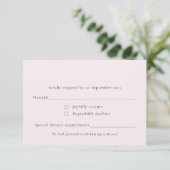 Cartons Réponse Pale Blush Pastel Rose Simple Minimal Plain Solide (Debout devant)