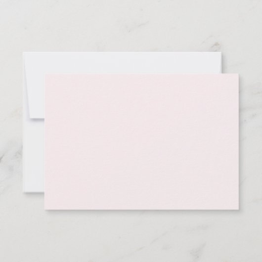 Cartons Réponse Pale Blush Pastel Rose Simple Minimal Plain Solide (Dos)