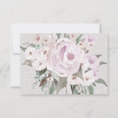 Cartons Réponse Pale Lavande Sage rose Floral - Texte gris (Dos)