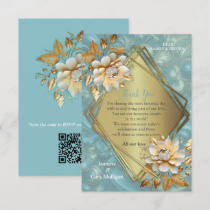 Cartons Réponse Palette bleu clair sur un design Baroque en bronze