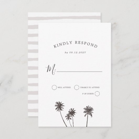 Cartons Réponse Palm Breeze | (Devant / Derrière)