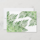 Cartons Réponse Palm Feuille et Eucalyptus Mariage feuillage moder (Dos)