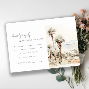 Cartons Réponse Palm Springs California Mariage paysager
