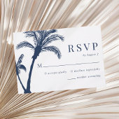 Cartons Réponse Palm Tree Tropical Beach Marine Mariage bleu