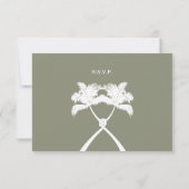 Cartons Réponse Palmiers noués Destination Tropicale Mariage (Dos)