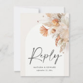 Cartons Réponse Pampas bohème rustique herbe moderne sur tendance  (Devant)