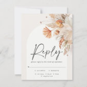 Cartons Réponse Pampas bohème rustique herbe moderne sur tendance  (Dos)