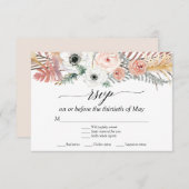 Cartons Réponse Pampas en laiton blanc Floral Pampas Palm Tropical (Devant / Derrière)