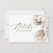 Cartons Réponse Pampas herbe palmier orchidée moderne détails rust (Devant)