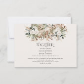 Cartons Réponse pampas rustique moderne eucalyptus mariage (Dos)