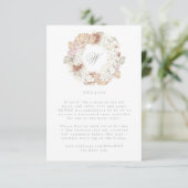 Cartons Réponse Pampas Wreath Moss Sage Green Monogram Elegant (Debout devant)